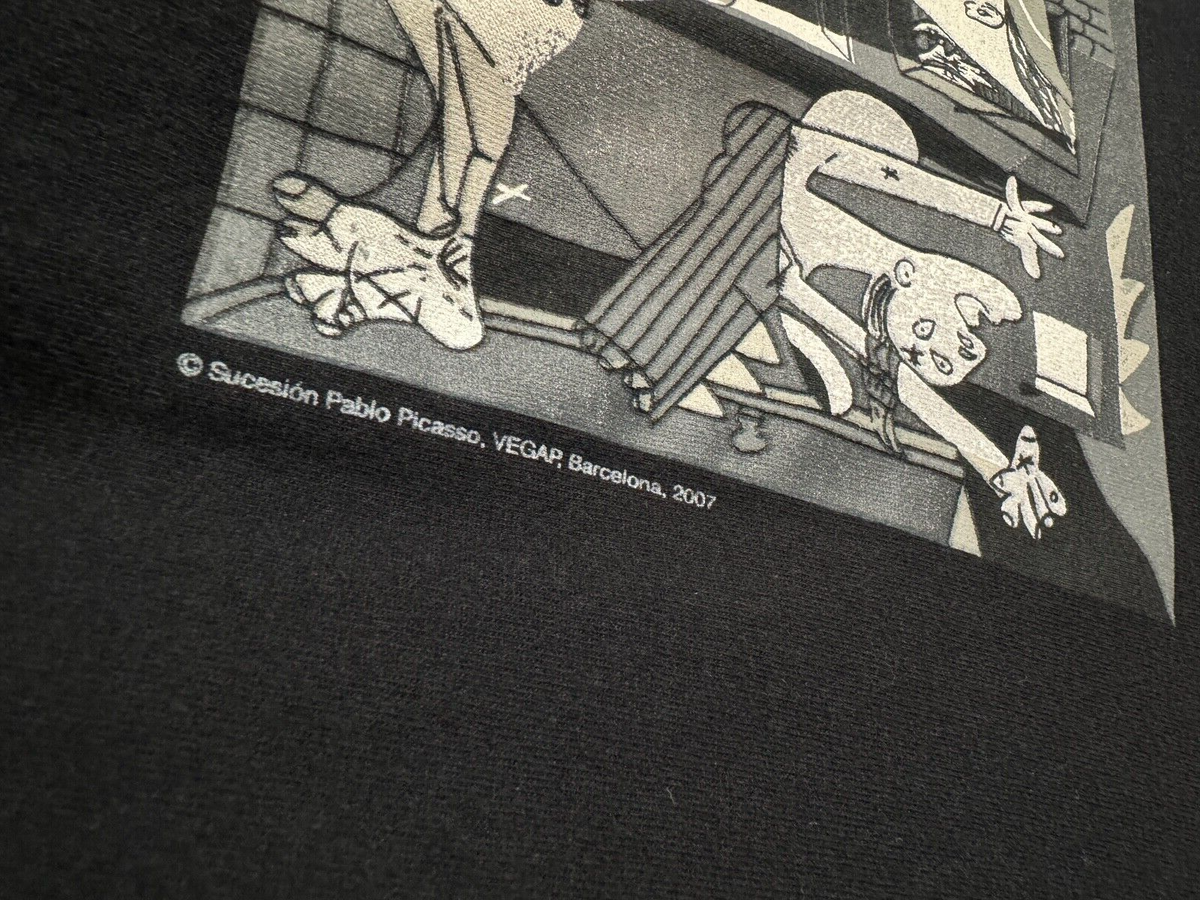 Picasso Guernica Art Painting T-shirt Spain Anti-War Y2K LA