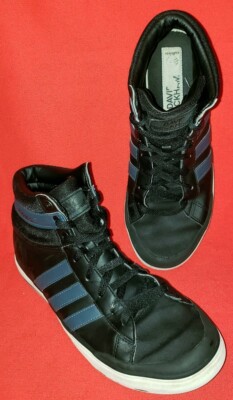 Adidas David Beckum Model Men's Hitop Size 9.5M Black & Blue Lifestyle Casual