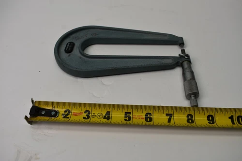 USED Mitutoyo 118-129 Sheet Metal Micrometer, Ratchet Stop, 0-1" Range, 0.0001" 
