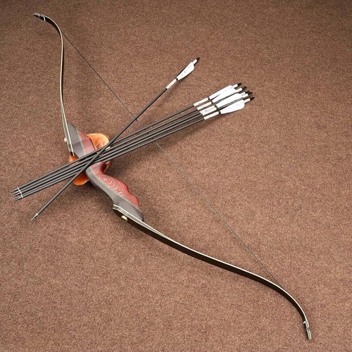 PMZ Recurve Bow and Arrow Set, 60'' Wooden Takedown Bow,Right Hand, 20-60 lbs - Picture 6 of 7