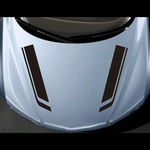 2* Car Racing Sports stripes Hood Decals Car Auto Vinyl Bonnet Sticker Accessory - Bild 7 von 12