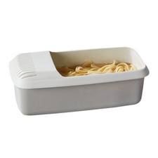1pc Microwave Pasta Cooker With Strainer Heat Resistant Pasta Boat Spaghetti