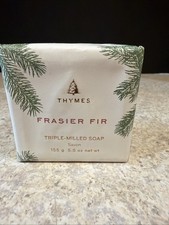 Thymes Frasier Fir Bar Soap - Pine Tree Scented Triple Milled Soap 5.5 oz