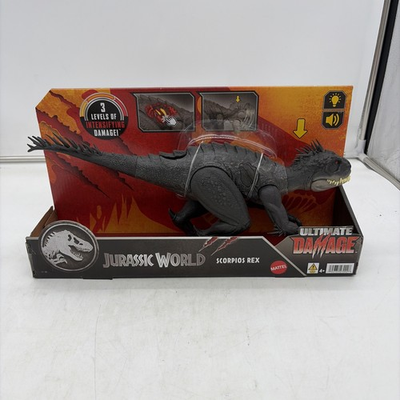 #ad #ad Jurassic World Scorpios Rex Ultimate Intensifying Damage Figure Mattel RARE NEW $45.00