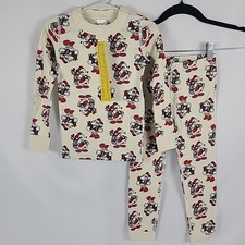 NWT Hanna Andersson Disney Mickey Mouse Long John Pajama Set Size 6-7