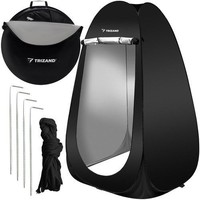 Duschzelt Umklappbar 190 X 110 X 110 Cm Schwarz Umkleidezelt Mobil