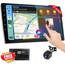 9 Inch Double Din Car Stereo CarPlay Android Auto Backup Camera BT