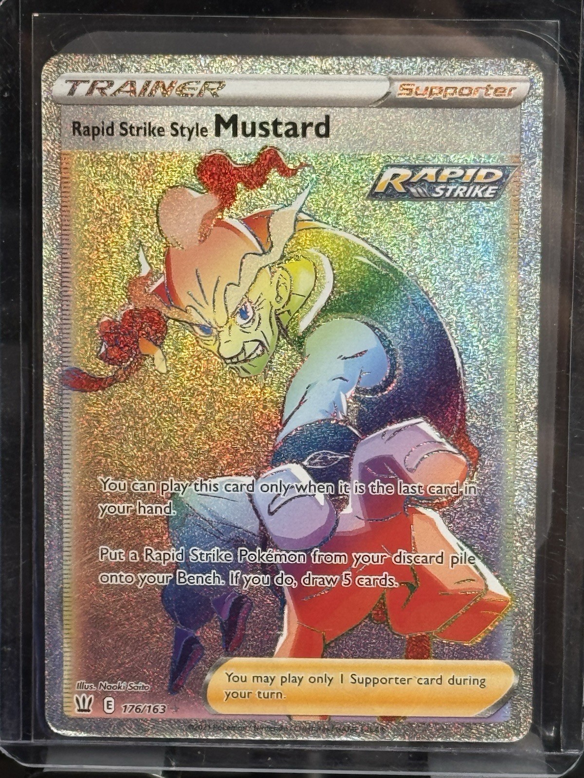 Pokémon Card Rapid Strike Style Mustard 176/163 Battle Styles - Near Mint