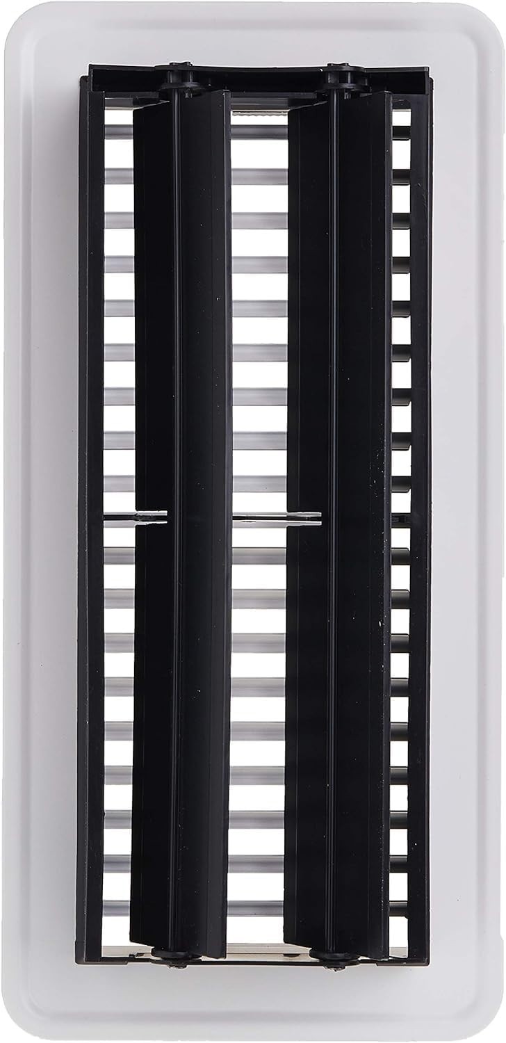 как выглядит Classic White Floor Register, 4" x 10" with Rust-Proof Damper and Easy Install фото