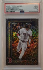 Jarren Duran - 2025 TOPPS Gilded Gold Mini Diamond #/50 PSA 9 Red Sox