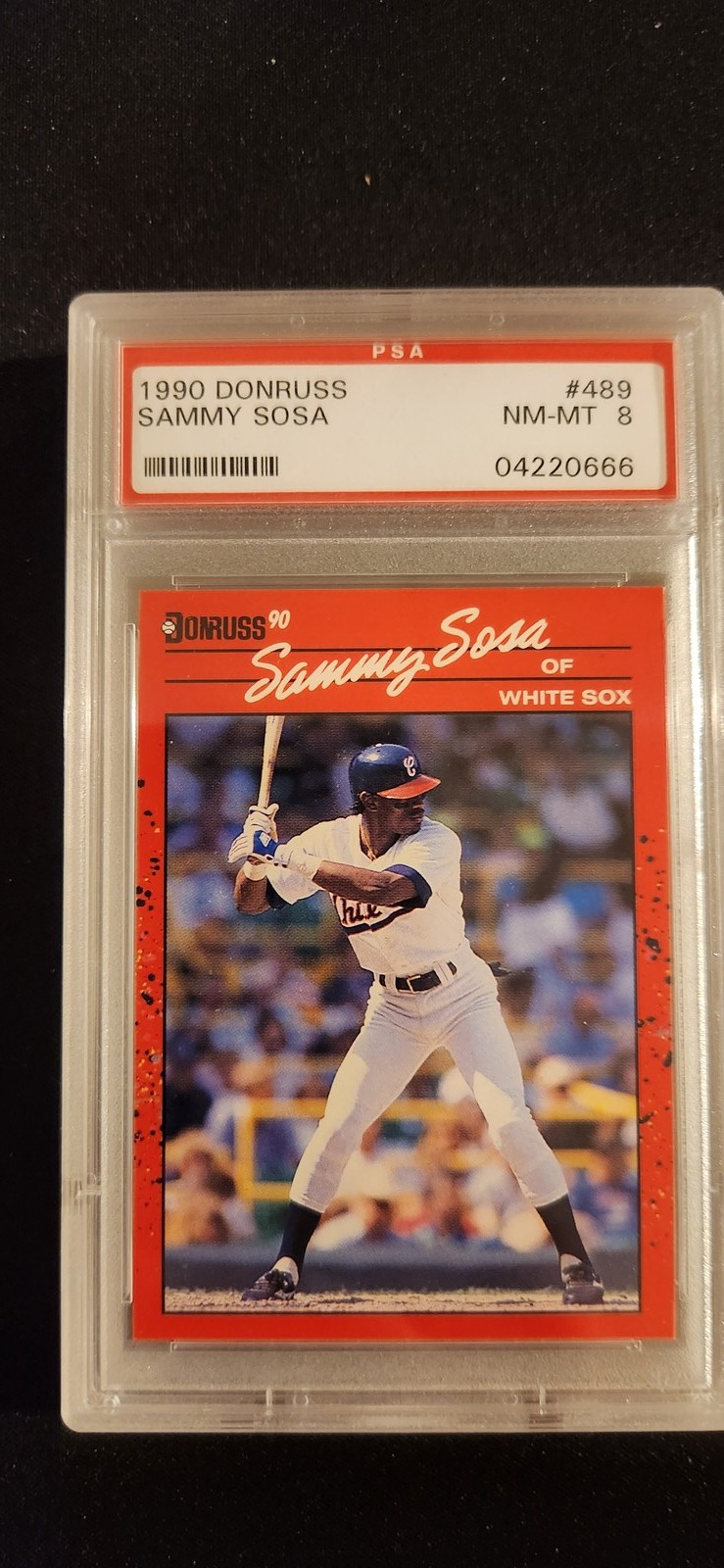 Sammy Sosa 1990 Donruss #489 PSA 8