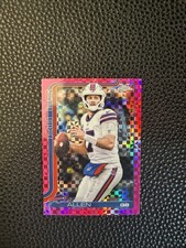 2025 Topps Chrome Football Josh Allen Hot Pink X-Fractor Buffalo Bills QB #34