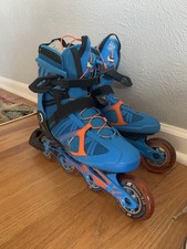 K2 SPEED Inline Skates -US Men s 11.5- Blue/Orange with 90mm Wheels Gear