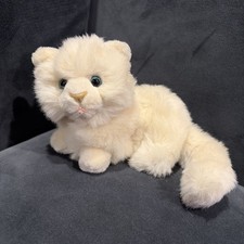 Vintage Russ Berrie Nikki White Persian Kitty Cat Plush Stuffed Animal Blue Eyes