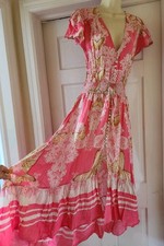 Farm Rio Tiered Butterflies Maxi Dress Size P XS S