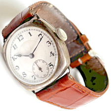 Bulia .925 Silver vintage Cushion Case Hand-Wind Watch antique Rare