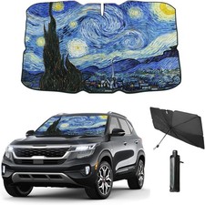 Windshield Sun Shade Car Brella Shield 57  31" Umbrella Sunshade for Starry Sky