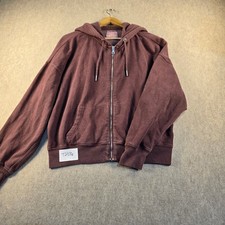 Abercrombie Fitch Soft A F Max Essentials Garment Dyed Zip Hoodie Maroon M