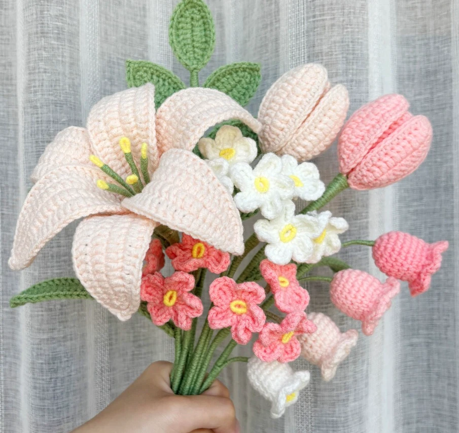 Flower Bouquet Crochet Pattern Bundle Lily, Tulip, Lily of the Valley - Image 3 of 4