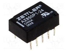 AZ850 Relay: electromagnetic DPDT 1A Ucoil: 24VDC 0.5A/125VAC
