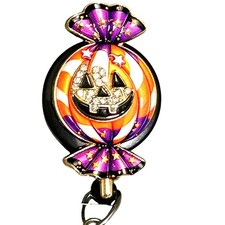 NEW Halloween Candy Nurse Doctor Retractable ID Holder Badge Reel Secure Clip