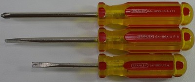 Stanley USA Screwdriver 3 pc Set Vintage Rare
