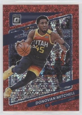 2021-22 Panini Donruss Optic Fast Break Red Prizm 11/85 Donovan Mitchell #45 hs9