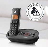 Motorola E211 Cordless Landline House Phone, Home Phone, Answer Machine, Nuisanc