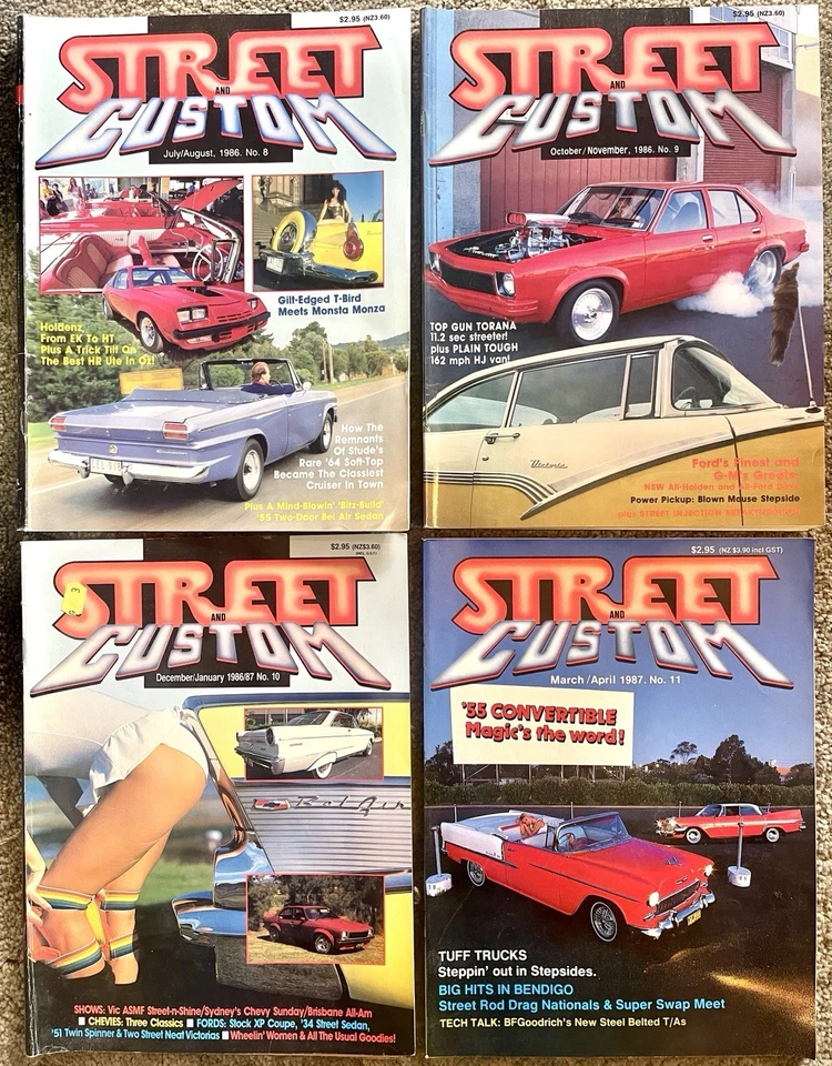 Street & Custom Magazine Lot Issues 4–18 & 20 1985–1988 Vintage Aussie Rodding - Image 3 of 4