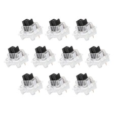 10pcs Black Keyboard Switches 3-Pin 60gf Line...