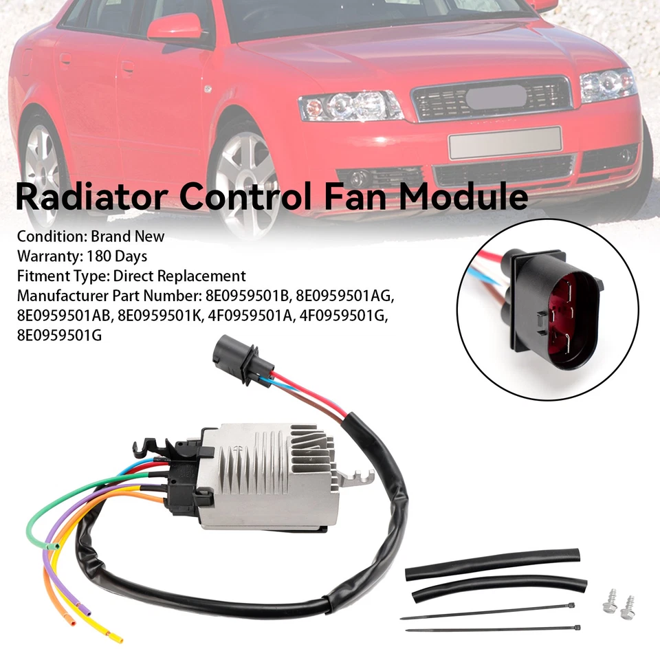 Radiator Fan Control Unit Module 8E0959501AB Für Audi A4 8E2 8E5 B6 8E0959501AG - Image 2 of 4