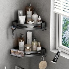 Corner Shower Caddy with Razor Holder Adhesive Shower Shelf Corner No Drilling