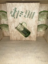 Mosser Green Depression Glass Jennifer  14 Miniature Set