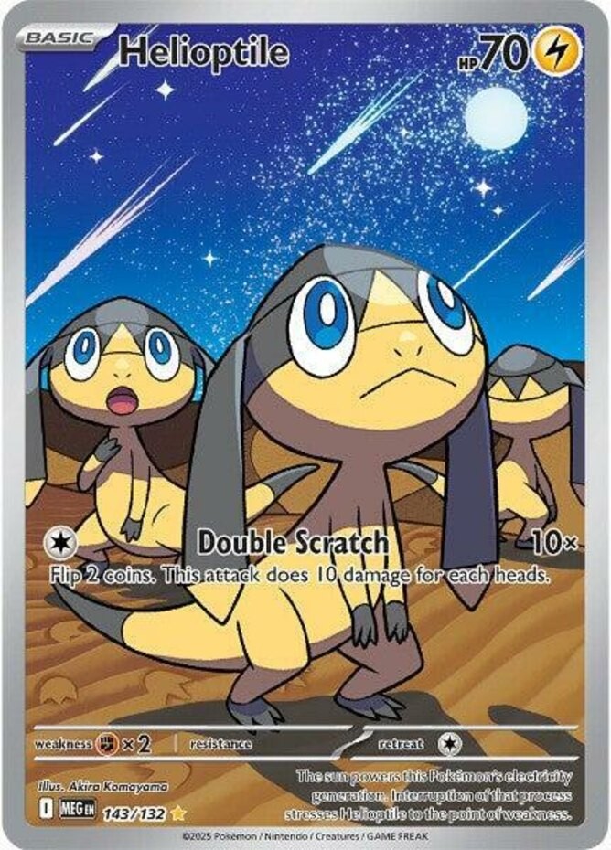 Helioptile - 143/132 - Illustration Rare Mega Evolution - Base Set Near Mint
