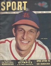 1948 Sport Magazine baseball Stan Musial St. Louis Cardinals Wm. Bendix NEWSTAND