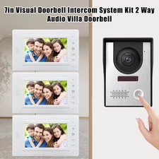 7in Visual Doorbell Intercom System Kit 2 Way Audio Villa Doorbell Night Vision