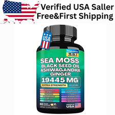Sea Moss, Black Seed Oil, Ashwagandha, Turmeric, Ginger 16 in 1 Multivitamin 