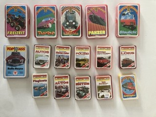 16x ASS Altenburger & Schmid Quartett Konvolut 80er Jahre Maxi Mini Super Trumpf
