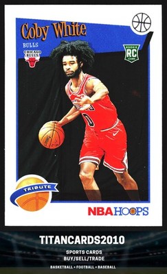 Coby White 2019-20 Panini Hoops rookie RC Chicago Bulls #295