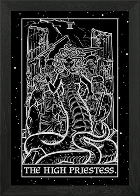 Die Hohepriesterin Schatten gerahmtes Wandbild Poster Leinwanddruck Bild