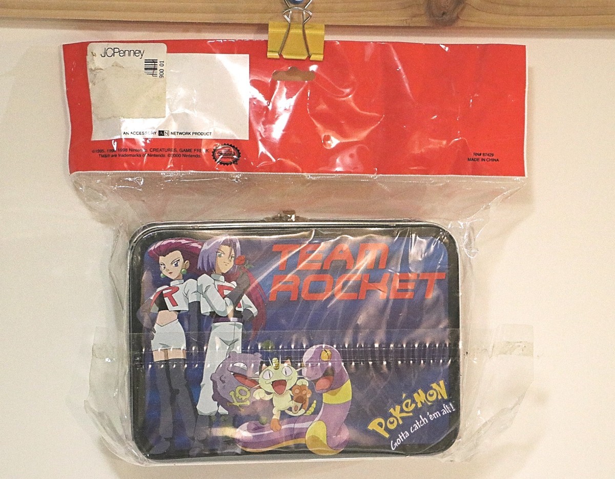 Sealed 1999 Pokemon Team Rocket Tin Lunch Box Storage Bin Vintage