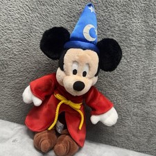 Disney Parks 13" Fantasia Mickey Mouse The Sorcerer's Apprentice Stuffed Plush