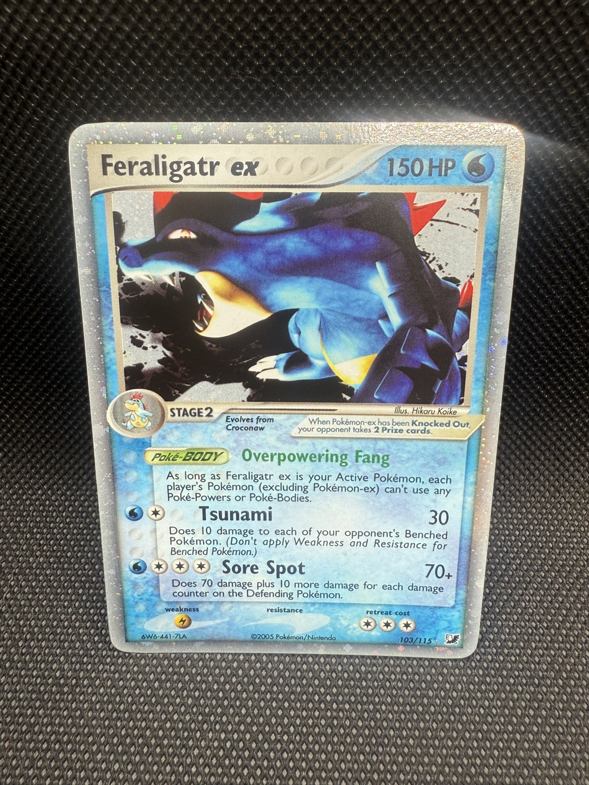 Feraligatr EX 103/115 Unseen Forces Holo Ultra Rare HOLO Pokemon Card NM