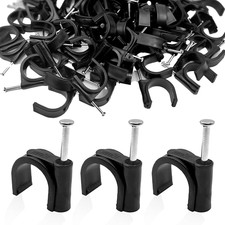 100 Pcs 1/2 Inch PEX Clamps, Black Half Clamps for Pipe Support and Fixing
