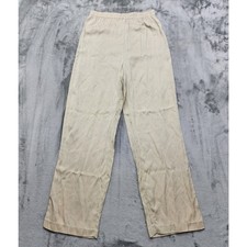 Vintage 80s R M RICHARDS Pants Womens 12 Gold Metallic Pull On High Rise Formal