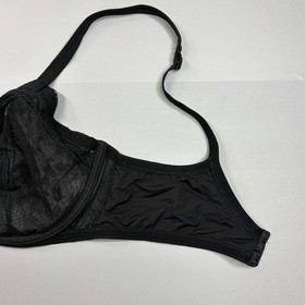 La Perla Bra SZ 3 36DD US Black Unlined Cup Underwire Adjustable Strap