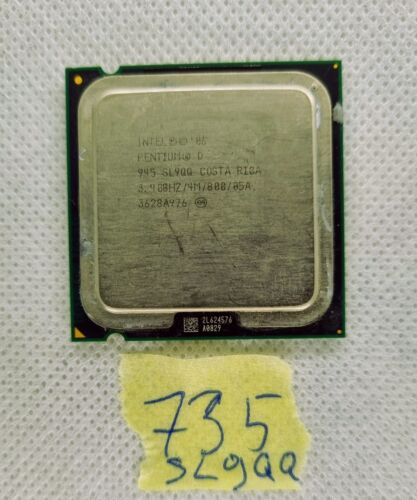 Processeur double cœur Intel Pentium D 945 3,4 GHz LGA 775 CPU SL9QQ 4M800 Presler - Photo 1/1