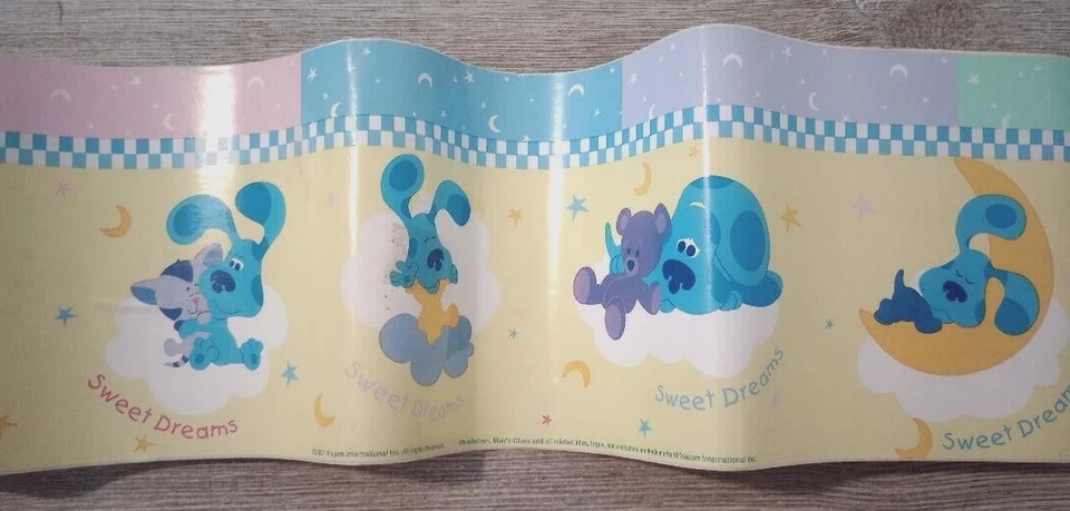 blues clues облака стены границы рулон пилинг и палка 15 футов новый - Изображение 2 из 3