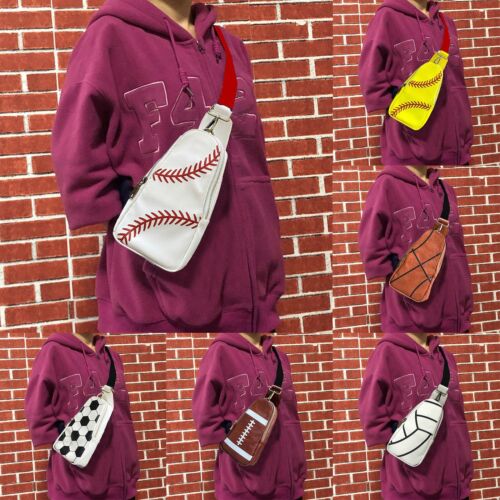 Baseball Bag Fashion Ladies Chest Bag  Border Messenger Bag Retro Waist Bag Men - Picture 1 of 42