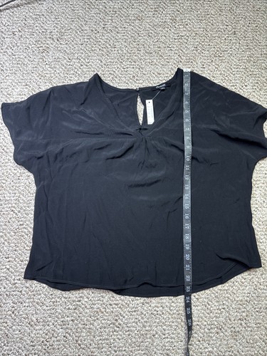 Madewell Rhyme Shirt Women XS Maroon Short Sleeve Boxy Fit V-Neck NEW WITH TAGS - Picture 6 of 6